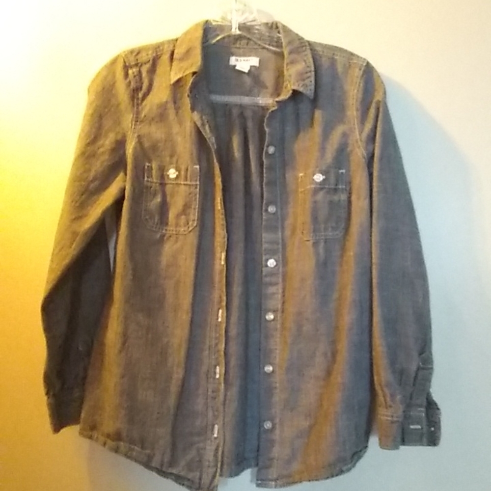 gray chambray shirt
